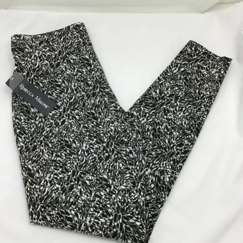 Rebecca Malone Pull Up Jeggings Black Ivory Sz 6
